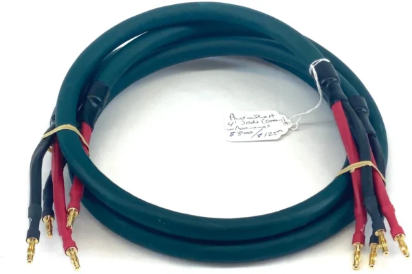 AudioQuest Jade 4' green speaker cables.