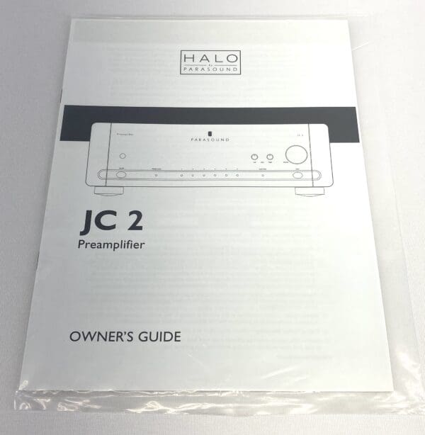 Parasound JC2 Manual