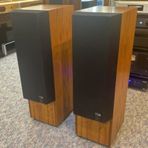 Kef Reference 104.2 loudspeakers in a beautiful Walnut Finish.