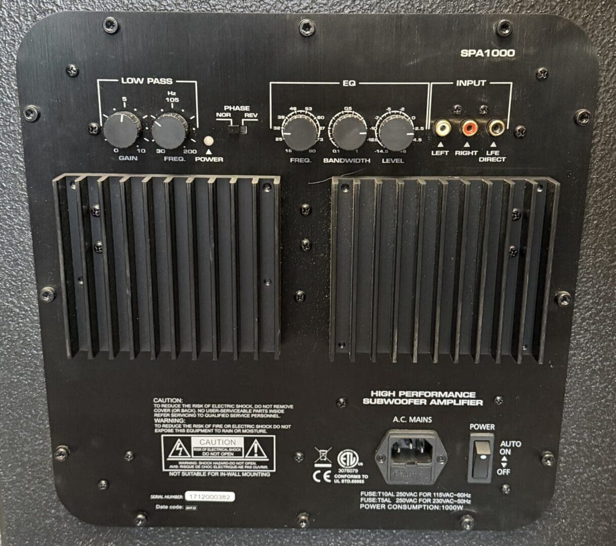 McGuire 18" 1000w Powered Sub Woofer - Image 3