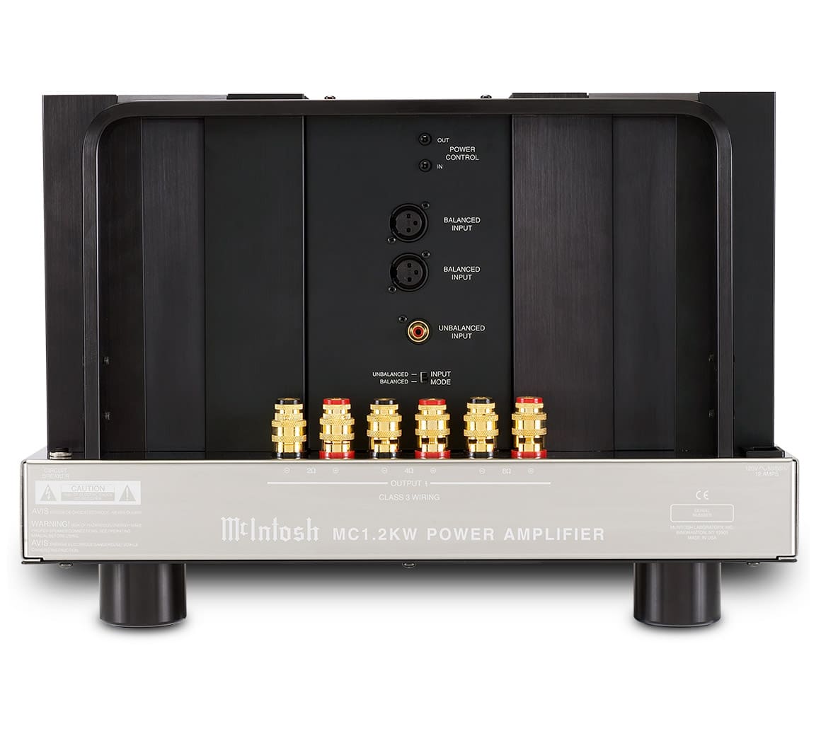 McIntosh MC 1.2 kW Mono Block Amplifiers rear.