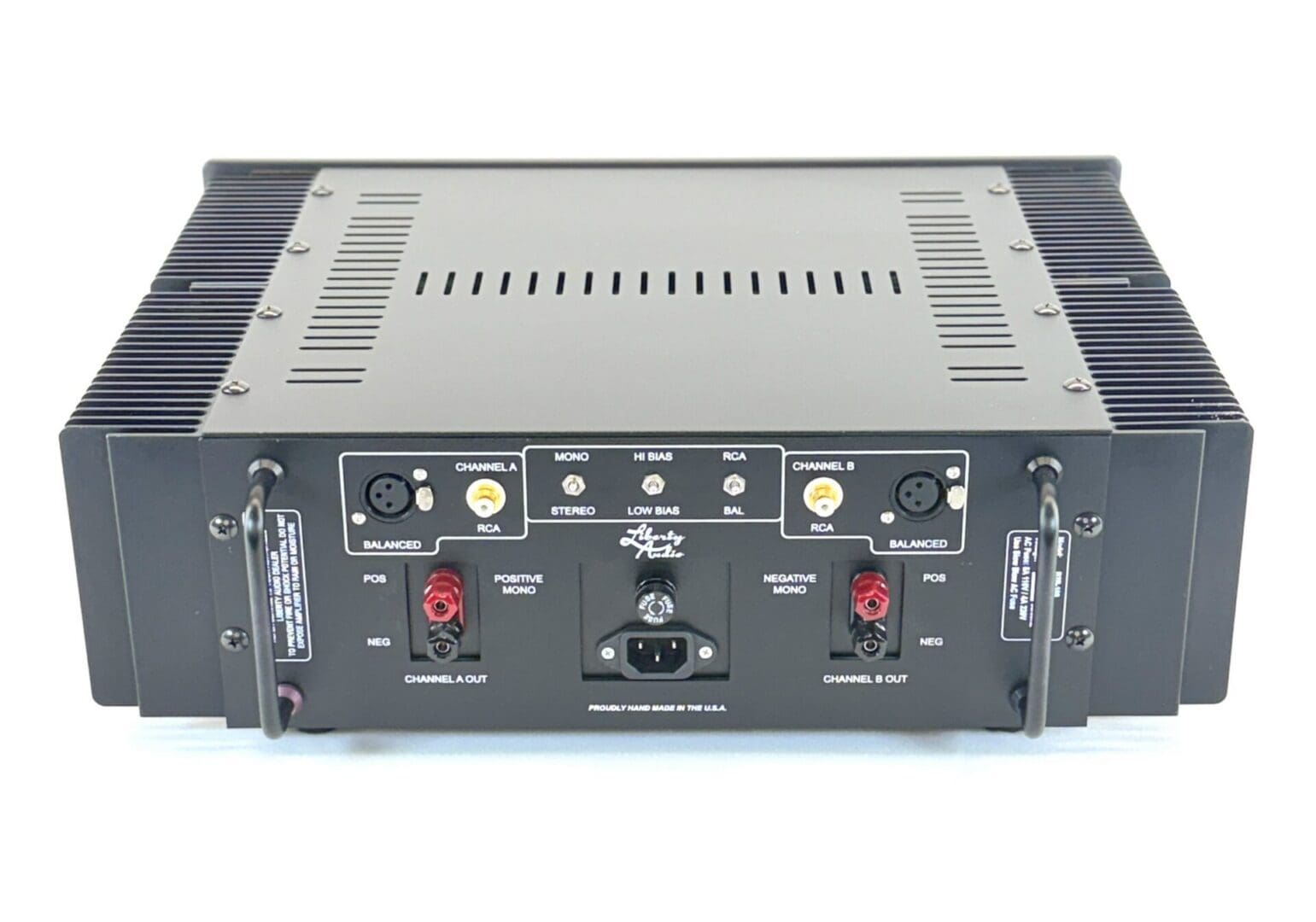 Liberty Audio B2B100 Amplifier back.